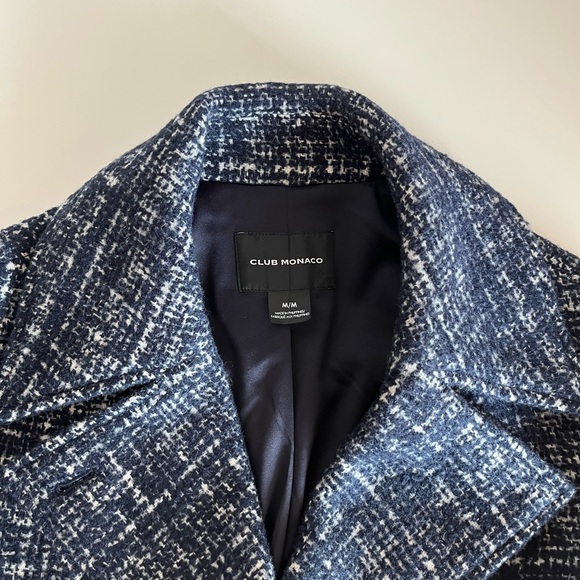 NWOT Club Monaco Textured Belted Coat - Picture 11 of 16